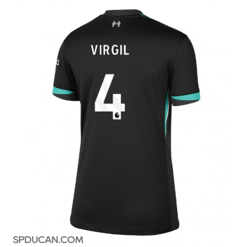 Zenski Nogometni Dres Liverpool Virgil van Dijk #4 Gostujuci 2024-25 Kratak Rukav